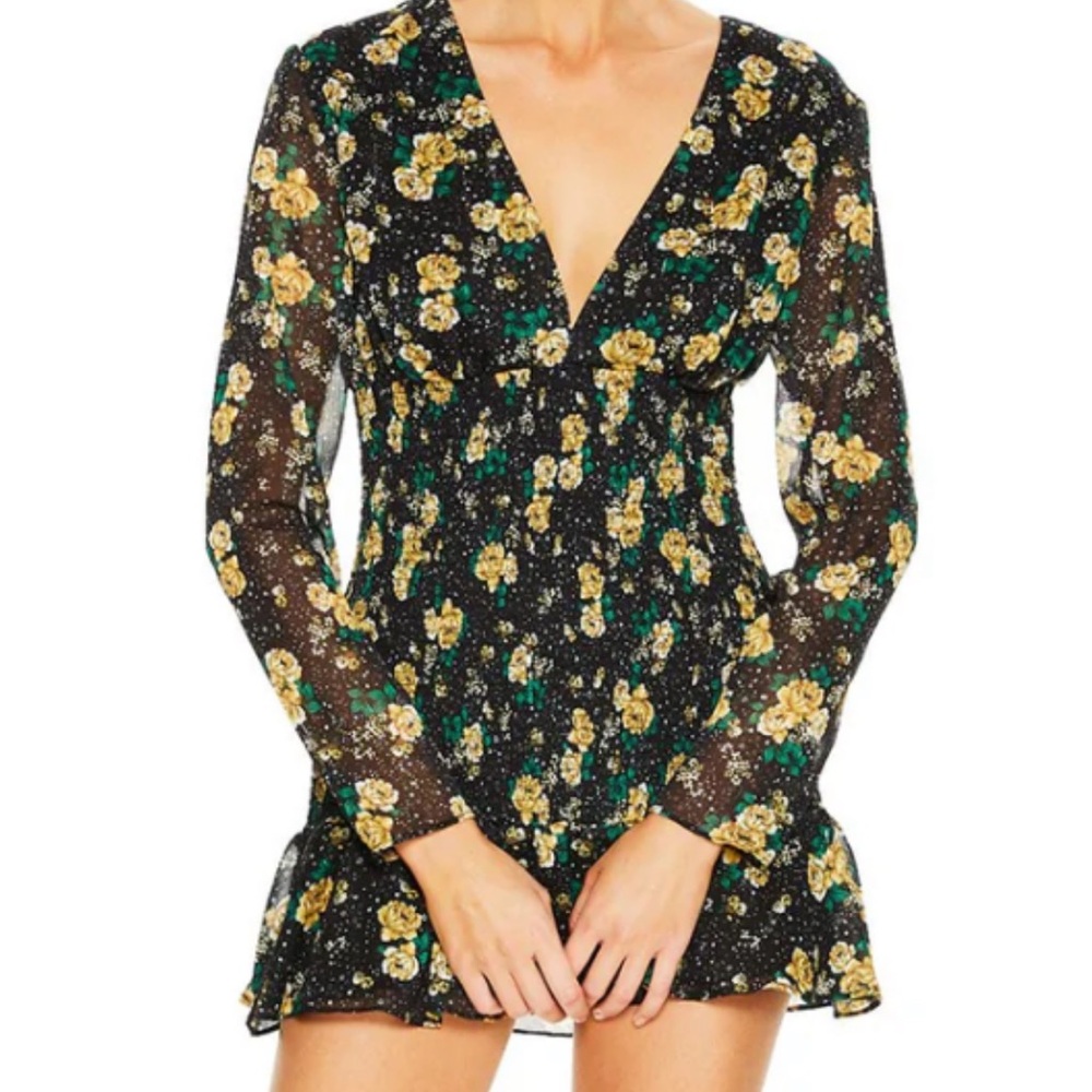 Talulah Stardust floral mini dress long Sleeve